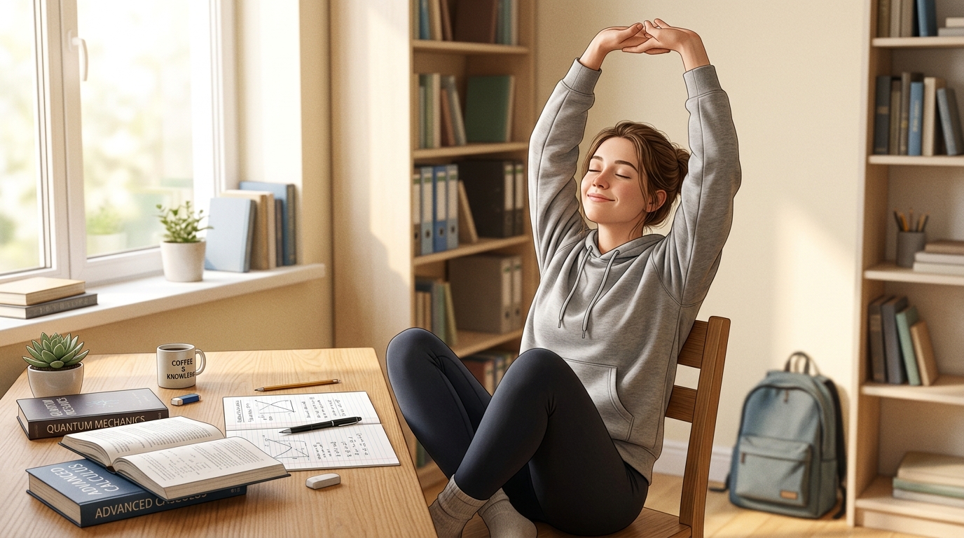 15-Minute Stretch Routine to Reset Your Focus When Exam Studying Drains Your Energy